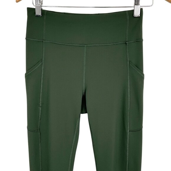 Lululemon Invigorate High-Rise Crop Leggings 23" Smoked Spruce Size 6 - Picture 2 of 6